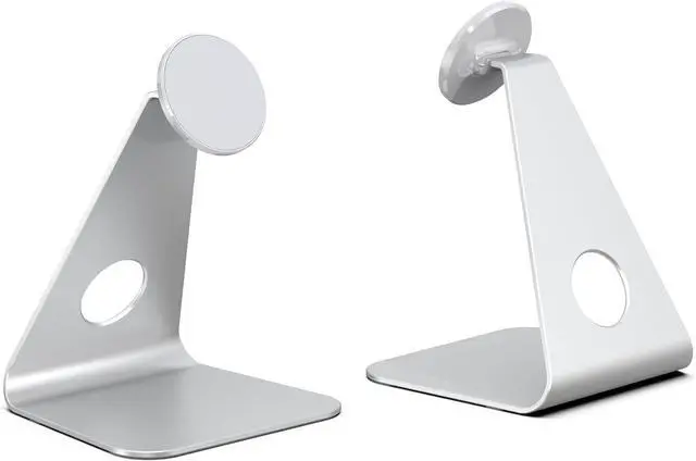 Main image of WERLEO Magnetic Desktop Kickstand Holder for iPad Pro Air Mini and for iPhone Series, Universal Aluminium Alloy 360° Rotatable Bracket for All Tablets Phones Stepless Angle Adjustment Stand