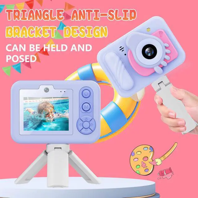 Alt view image 5 of 7 - WERLEO Kids Camera Waterproof, IP68 Underwater Camera for Kids Aged 3-12, HD Kids Digital Camera with 1080P Video Recording, Durable ABS Material, Pool Toys for Boys Girls with 32GB Card