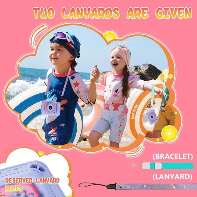 Alt view image 3 of 7 - WERLEO Kids Camera Waterproof, IP68 Underwater Camera for Kids Aged 3-12, HD Kids Digital Camera with 1080P Video Recording, Durable ABS Material, Pool Toys for Boys Girls with 32GB Card