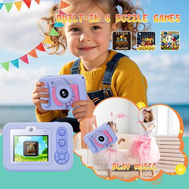 Alt view image 6 of 7 - WERLEO Kids Camera Waterproof, IP68 Underwater Camera for Kids Aged 3-12, HD Kids Digital Camera with 1080P Video Recording, Durable ABS Material, Pool Toys for Boys Girls with 32GB Card