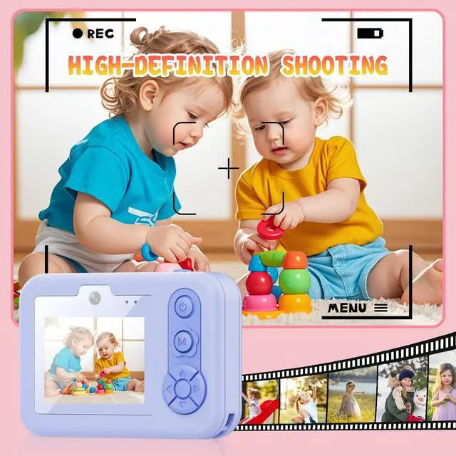 Alt view image 7 of 7 - WERLEO Kids Camera Waterproof, IP68 Underwater Camera for Kids Aged 3-12, HD Kids Digital Camera with 1080P Video Recording, Durable ABS Material, Pool Toys for Boys Girls with 32GB Card