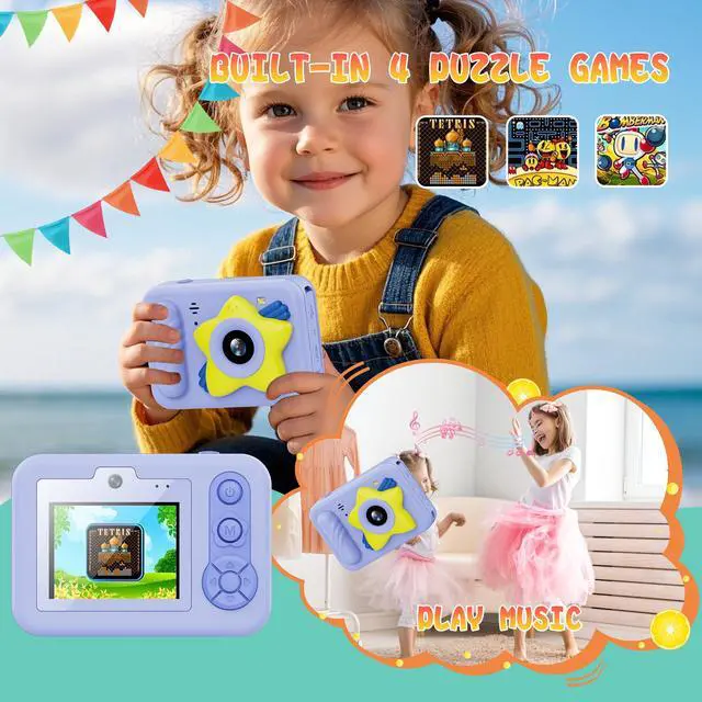Alt view image 7 of 7 - WERLEO Kids Camera IP68 Waterproof, Underwater Children Digital Camera 1080P HD Video & 32GB Card - Perfect for Swimming, Pool, Christmas Birthday Gift for Boys Girls Ages 3-12