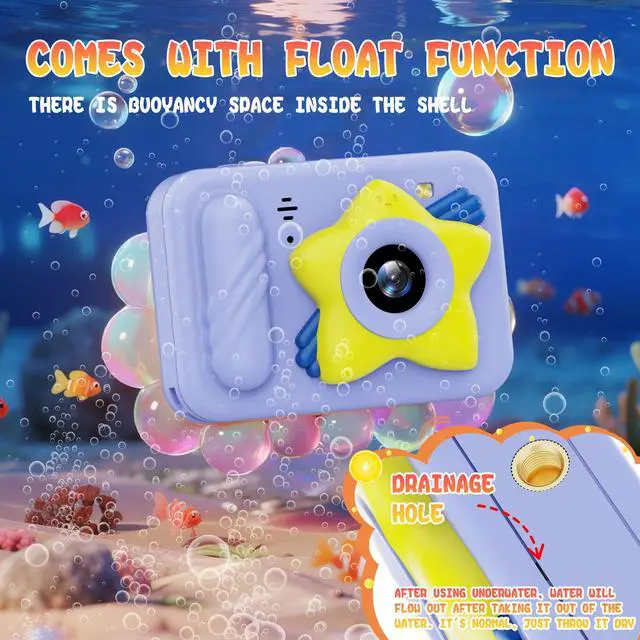 Alt view image 5 of 7 - WERLEO Kids Camera IP68 Waterproof, Underwater Children Digital Camera 1080P HD Video & 32GB Card - Perfect for Swimming, Pool, Christmas Birthday Gift for Boys Girls Ages 3-12