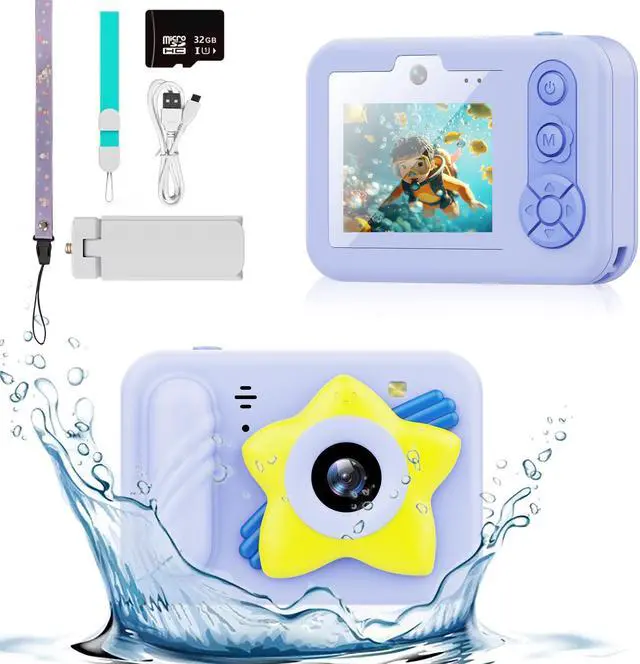 Main image of WERLEO Kids Camera IP68 Waterproof, Underwater Children Digital Camera 1080P HD Video & 32GB Card - Perfect for Swimming, Pool, Christmas Birthday Gift for Boys Girls Ages 3-12