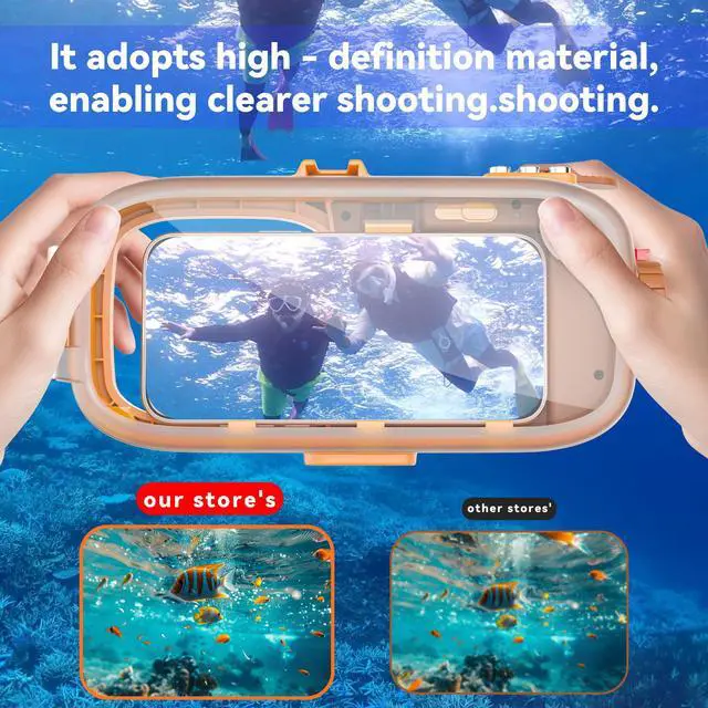 Alt view image 5 of 7 - WERLEO Underwater Snorkeling Diving Waterproof Phone Case for iPhone 17/16/15/14/13/12/11 Pro/Pro Max/XS/X Samsung Galaxy S25/S24/S23/S22/S21, Bluetooth Dive Waterproof Photo Video Cover