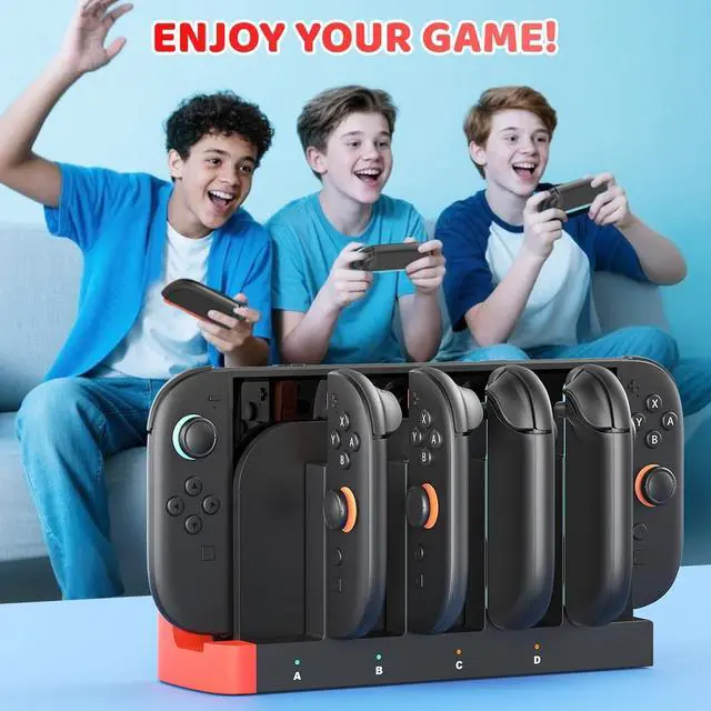 Alt view image 7 of 7 - WERLEO Switch 2 Controller Charger, [Dual-Direction Charging] Dockable Charging Dock for Nintendo Switch 2- Joycon 2 with LED Indicator, FastMagnetic Charger - NS 2 Charge Dock