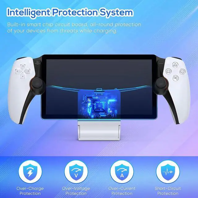 Alt view image 7 of 7 - WERLEO Magnetic Portable Charging Stand for PlayStation Portal, Case-Friendly Charging Dock Station for PS Portal with USB-C Cable, Folding Charger for PS5 Portal Handheld PS Remote Player Accessories