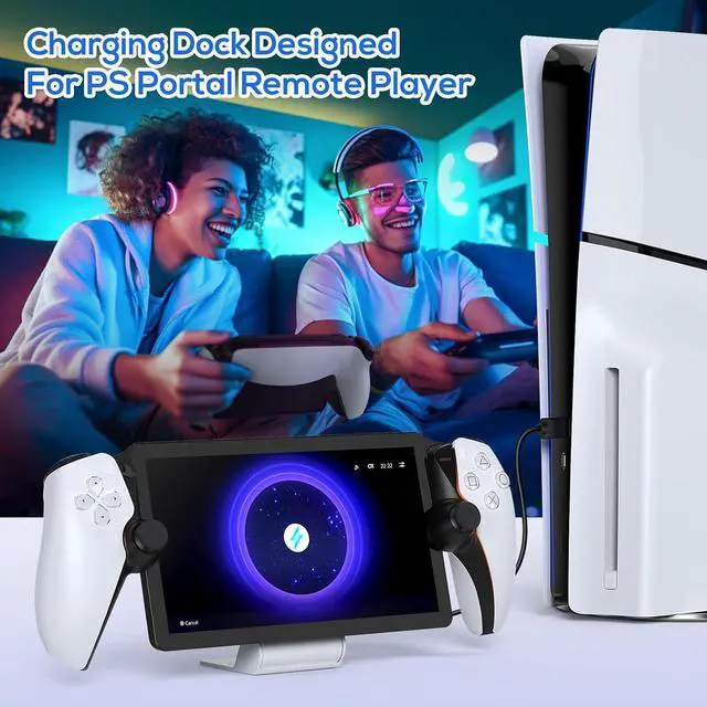 Alt view image 3 of 7 - WERLEO Magnetic Portable Charging Stand for PlayStation Portal, Case-Friendly Charging Dock Station for PS Portal with USB-C Cable, Folding Charger for PS5 Portal Handheld PS Remote Player Accessories