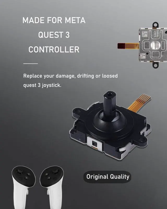 Alt view image 4 of 6 - WERLEO 4 Pack Joystick Replacement Kit for Meta Quest 3 Controller (12 in one), Repair Kit for Oculus Quest 3Controller, Include 4 Joysticks, 4 Thumbstick Grips, T5 Screwdriver, Tweezer, Pry Tool