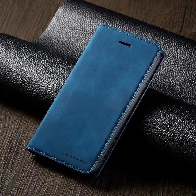 Alt view image 3 of 7 - WERLEO Case for iPhone SE 2022 5G/SE 2020/8/7, Premium PU Leather Cover TPU Bumper with Card Holder Kickstand Magnetic Adsorption Flip Wallet Case Blue