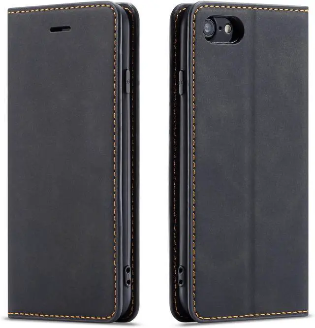 Main image of WERLEO for iPhone 16e Case, Premium PU Leather Cover TPU Bumper with Card Holder Kickstand Hidden Magnetic Adsorption Shockproof Flip Wallet Cover