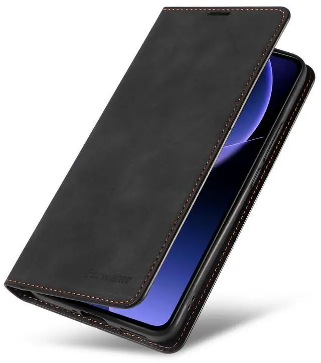 Alt view image 5 of 7 - WERLEO Case for Xiaomi Redmi Note 14 5G (Not for 14 4G) Premium PU Leather Cover TPU Bumper with Card Holder Kickstand Hidden Magnetic Adsorption Shockproof Flip Wallet Cover