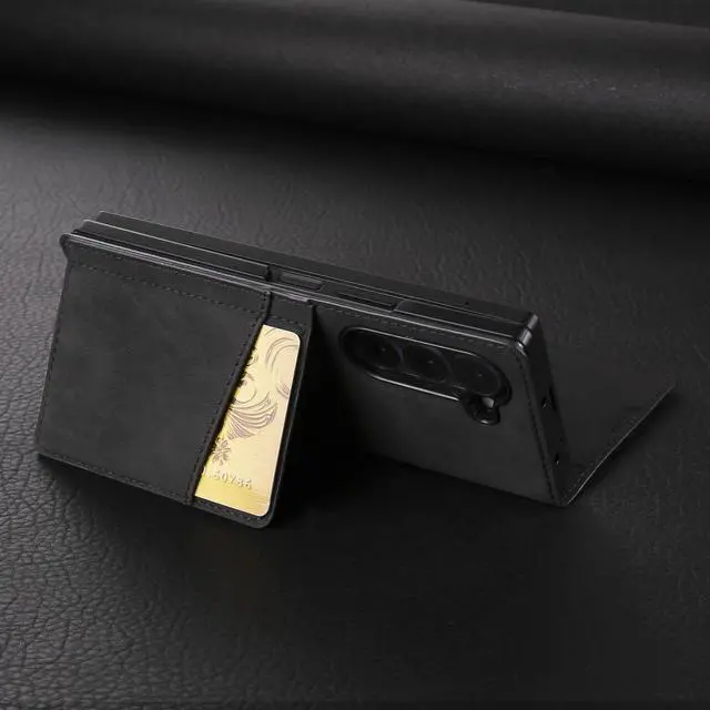 Alt view image 6 of 6 - WERLEO Case for Samsung Galaxy Z Fold 5 5G, Premium PU Leather Phone Cover with Card Holder, S Pen Holder, Stand, Shockproof Flip Wallet Cover