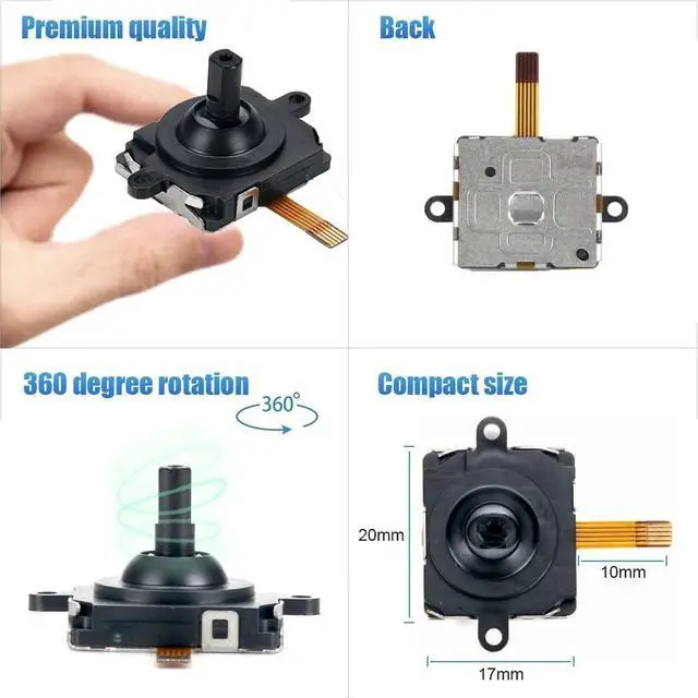 Alt view image 2 of 7 - WERLEO 2 Pack Joystick Replacement for Oculus Quest 2/3 Controller/Meta Quest 2/3 Controller, 14 in One Replacement Joystick Analog Thumb Stick Repair Kit for Oculus Quest 2/3 Accessories