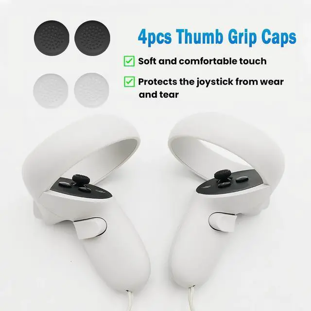 Alt view image 7 of 7 - WERLEO 2 Pack Joystick Replacement for Oculus Quest 2/3 Controller/Meta Quest 2/3 Controller, 14 in One Replacement Joystick Analog Thumb Stick Repair Kit for Oculus Quest 2/3 Accessories