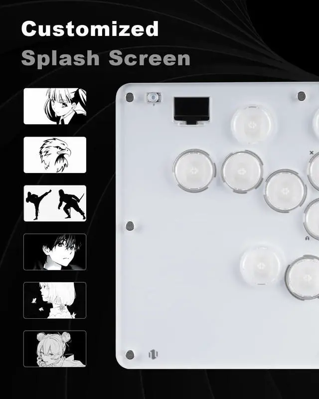 Alt view image 2 of 7 - WERLEO Haute42 Leverless Controller for Arcade Gaming: T16 Crystal Series - Acrylic Sandwich Artwork Template -16 Key Crystal Low-profile Switches - RGB - Arcade Controller for PC/PS4/PS3/Switch