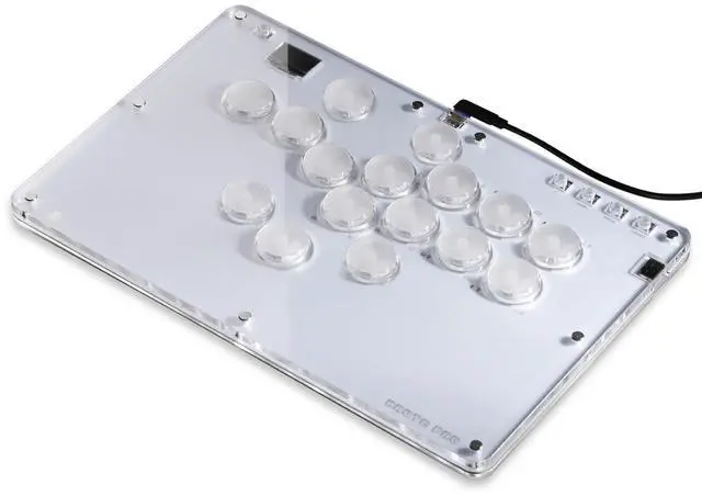 Main image of WERLEO Leverless Controller Arcade Stick CosmoxGaming T16-C: Leverless Arcade Stick with Turbo,Leverless Controller for PC/PS3/PS4/Switch Game,Crystal Low-Profile Switch Arcade Stick Support Hot Swap