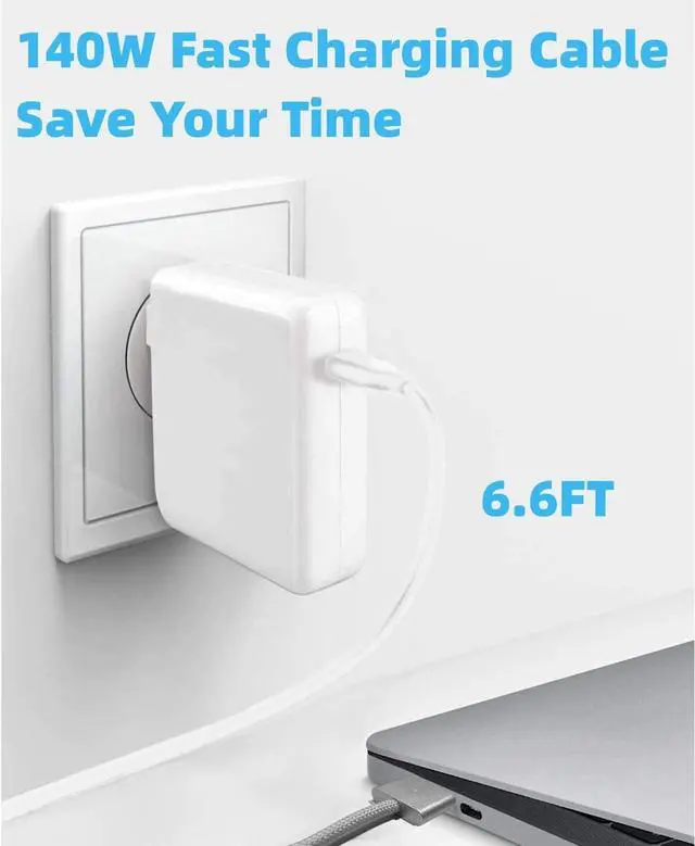Alt view image 6 of 7 - 140W USB-C to Magnetic 3 Safe Charging Cable(2 M/6.6 ft) for M4 MacBook Air Pro Charger, Magnetic Charger Cord for MacBook Pro (16"/14"2024/2023/2021), Air (15"/13"M4 2025, M3 2024, M2 2023, M2 2022)