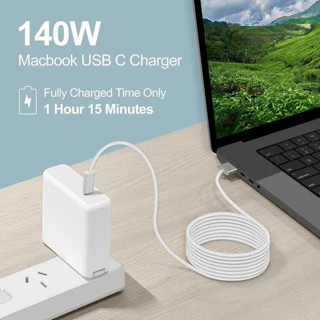 Alt view image 4 of 7 - 140W USB-C to Magnetic 3 Safe Charging Cable(2 M/6.6 ft) for M4 MacBook Air Pro Charger, Magnetic Charger Cord for MacBook Pro (16"/14"2024/2023/2021), Air (15"/13"M4 2025, M3 2024, M2 2023, M2 2022)