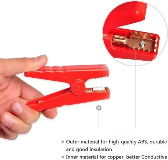 Alt view image 7 of 7 - WERLEO EC5 Jump Starter Cable with Battery Clamps - 12V Replacement Alligator Clips to EC5 Connector Car Jumper Cable for Emergency Portable Car Jump Start Battery Booster Cable 10AWG Silicone Wire