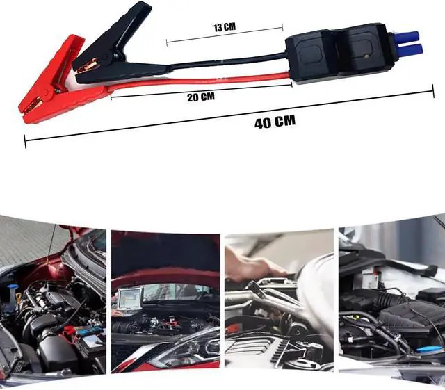 Alt view image 4 of 7 - WERLEO EC5 Heavy Duty Jump Starter Replacement Cables with Battery Clamps-EC5 Connector Car Jumper Cable Booster Jumper Cables 12V Car Battery Booster Jumper Emergency Cable-Car Jump Starter Battery C