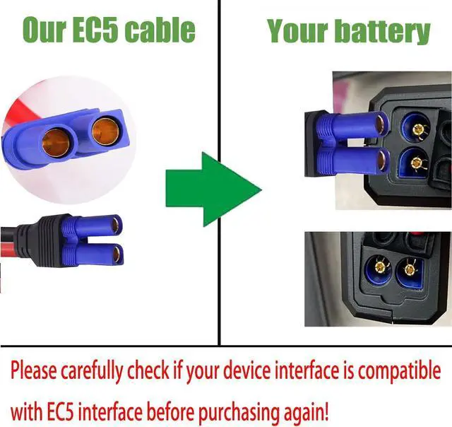 Alt view image 2 of 7 - WERLEO EC5 Heavy Duty Jump Starter Replacement Cables with Battery Clamps-EC5 Connector Car Jumper Cable Booster Jumper Cables 12V Car Battery Booster Jumper Emergency Cable-Car Jump Starter Battery C