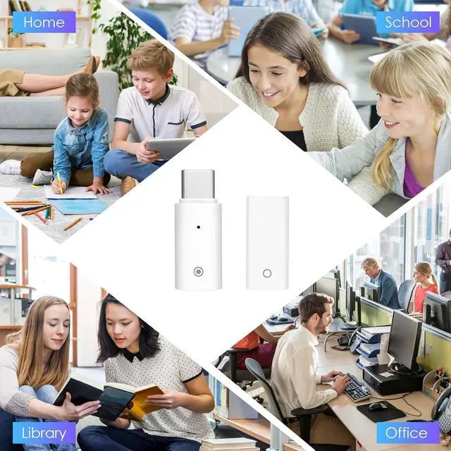 Alt view image 7 of 7 - WERLEO 2 Pack Charging Adapter for Apple Pencil 1, USB-C to Apple Pencil Adapter + Female to Female Charger Connector, USB-C ChargerAdapter for iPad 10, No Bluetooth Pairing Only Charging, White