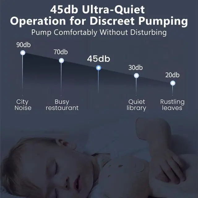 Alt view image 3 of 7 - WERLEO Double Electric Breast Pump with 3 Modes & 9 Adjustable Suction Levels, Anti-Backflow Design, BPA-Free Material, and USB Rechargeable for Comfortable and Convenient Milk Collection