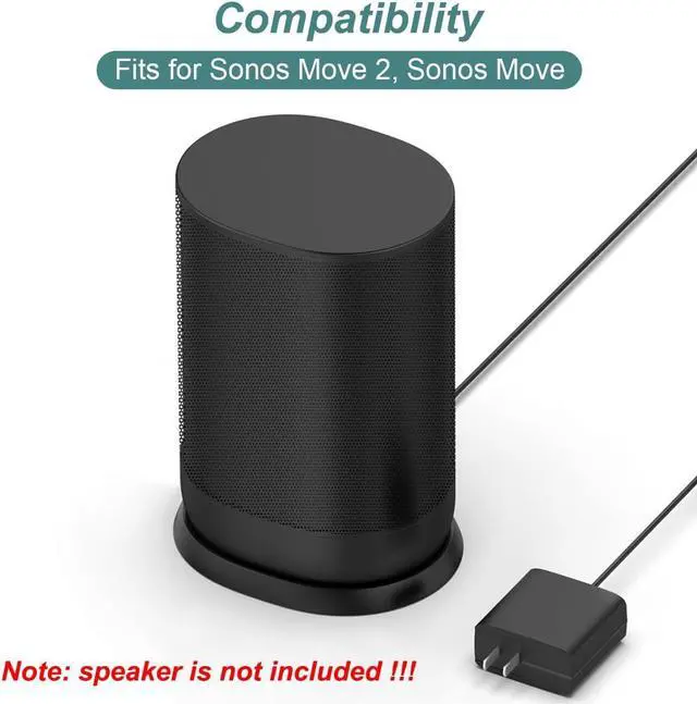 Alt view image 2 of 5 - WERLEO charger for Sonos Move 2 / Move 1, Replacement Charging Base Dock Station Adapter for Sonos Move Gen 2nd /1st Generation Speaker