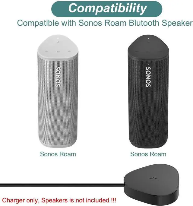 Alt view image 4 of 7 - WERLEO Wireless Charger Magnetic Base Power up Charging Dock Compatible with Sonos Roam, Roam SL, Roam Gen 2nd/1st Bluetooth Speaker