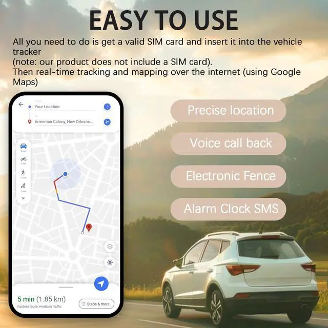 Alt view image 6 of 7 - WERLEO Mini GPS Tracker for Vehicles: Tracker Device for Vehicles No Subscription No Monthly Fee Car Tracker Device Hidden Magnetic Real-Time Tracking for Cars Kids Dogs (GF11-05)