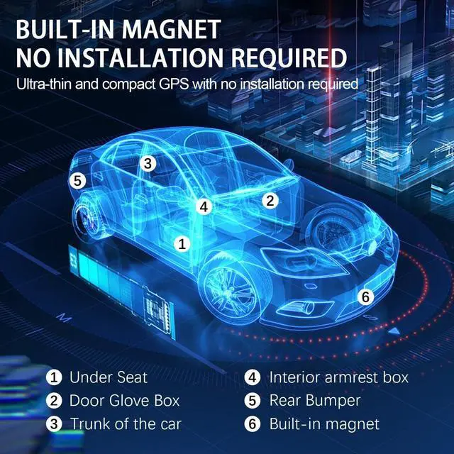 Alt view image 3 of 7 - WERLEO Mini GPS Tracker for Vehicles: Tracker Device for Vehicles No Subscription No Monthly Fee Car Tracker Device Hidden Magnetic Real-Time Tracking for Cars Kids Dogs (GF11-05)