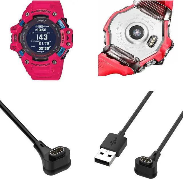 Alt view image 2 of 7 - WERLEO Compatible with Casio G-SHOCK GBD-H1000 Charger USB Charger 3.3ft Replacement USB Charger Charging Cable Base Data Sync for Casio G-SHOCK/GBD-H1000 Smartwatch