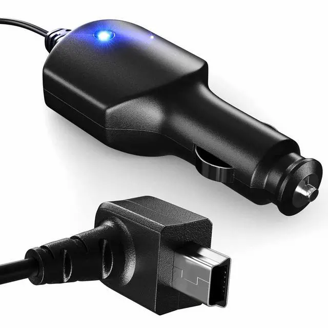 Main image of WERLEO Car Charger Power Cord for Garmin Nuvi GPS, Garmin GPS Power Cord Replacement 5ft Long, Mini USB Charging Cable fit for Nuvi, Dezl, Drive, DriveSmart, DriveAssist, RV, Zumo (Without Traffic)