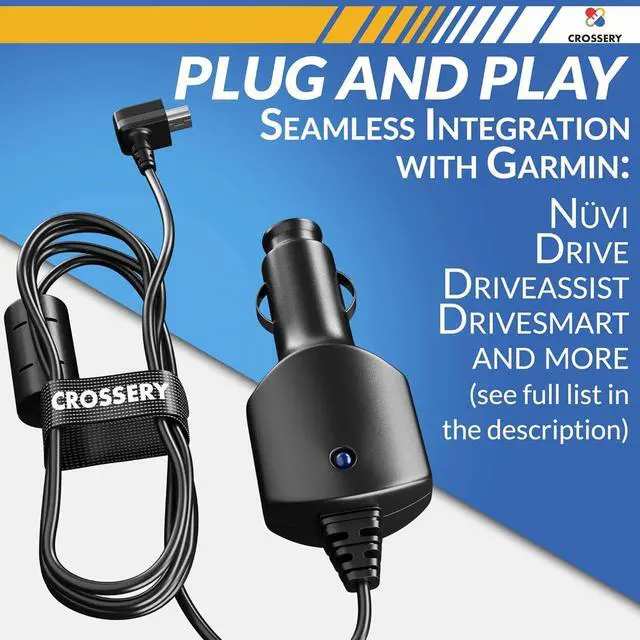 Alt view image 3 of 7 - WERLEO Car Charger Power Cord for Garmin Nuvi GPS, Garmin GPS Power Cord Replacement 5ft Long, Mini USB Charging Cable fit for Nuvi, Dezl, Drive, DriveSmart, DriveAssist, RV, Zumo (Without Traffic)