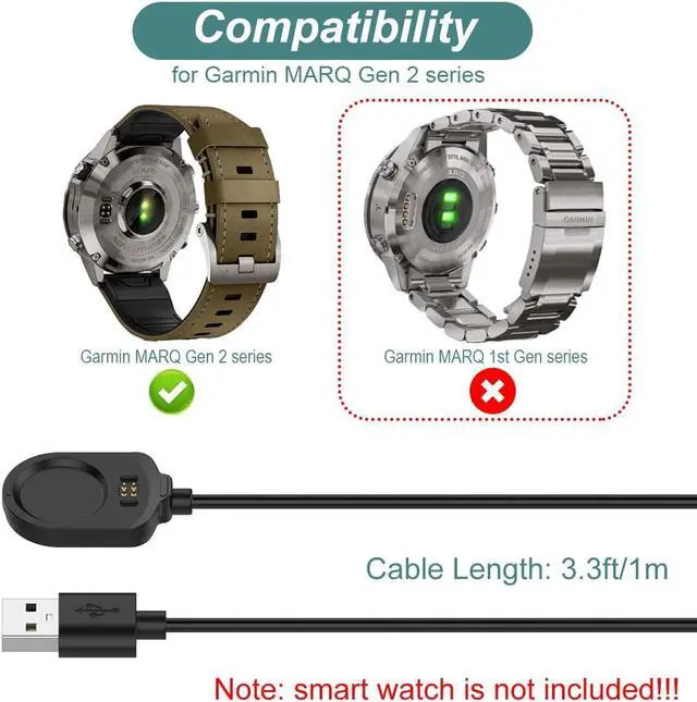 Alt view image 3 of 7 - WERLEO Compatible with Garmin MARQ Gen 2 Watch Type-C Charger Dock Station for MARQ 2 Athlete/Adventurer/Captain/Golfer/Aviator/Driver/Commander Safety Charging Cable Replacement Cord Stand