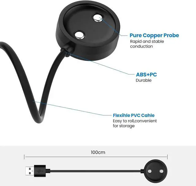 Alt view image 6 of 7 - WERLEO Charger for SUUNTO 9 Peak Pro/Vertical/Race/Race S/Ocean, Replacement Charging Dock 3.3FT USB Charger Cable for SUUNTO 9 Peak Pro/Vertical/Race/Race S/Ocean Sports Watch