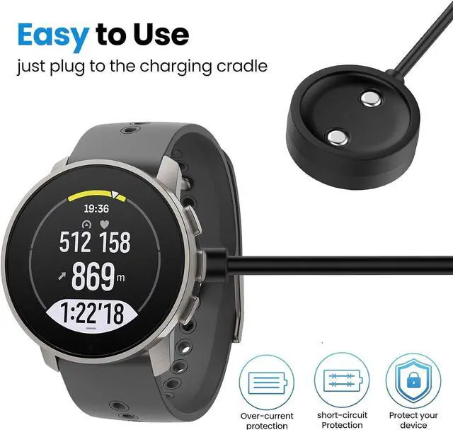 Alt view image 4 of 7 - WERLEO Charger for SUUNTO 9 Peak Pro/Vertical/Race/Race S/Ocean, Replacement Charging Dock 3.3FT USB Charger Cable for SUUNTO 9 Peak Pro/Vertical/Race/Race S/Ocean Sports Watch