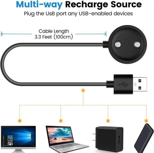 Alt view image 3 of 7 - WERLEO Charger for SUUNTO 9 Peak Pro/Vertical/Race/Race S/Ocean, Replacement Charging Dock 3.3FT USB Charger Cable for SUUNTO 9 Peak Pro/Vertical/Race/Race S/Ocean Sports Watch