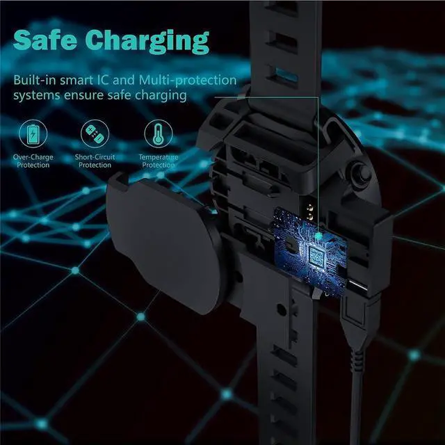 Alt view image 6 of 7 - WERLEO Charger Compatible with Garmin Fenix 3, Fenix 3 Sapphire, Fenix 3 HR, Quatix 3, Tactix Bravo,D2 Bravo - 1M, Smart Watch Accessories