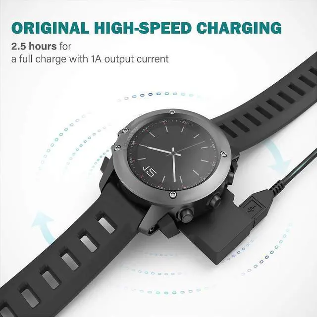 Alt view image 5 of 7 - WERLEO Charger Compatible with Garmin Fenix 3, Fenix 3 Sapphire, Fenix 3 HR, Quatix 3, Tactix Bravo,D2 Bravo - 1M, Smart Watch Accessories