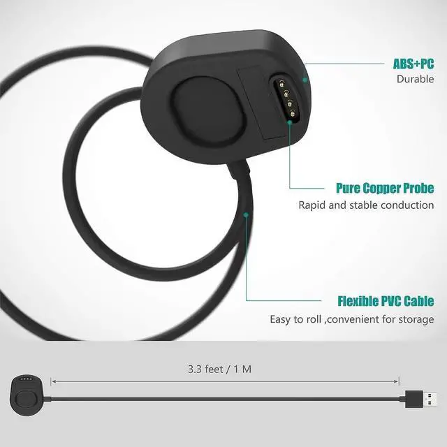 Alt view image 4 of 7 - WERLEO Charger Compatible with Suunto 7 GPS Sports Smart Watch Replacement Magnetic USB Charger Charging Cable Cord Wire Clip Dock Data Sync Accessories for Suunto 7 GPS