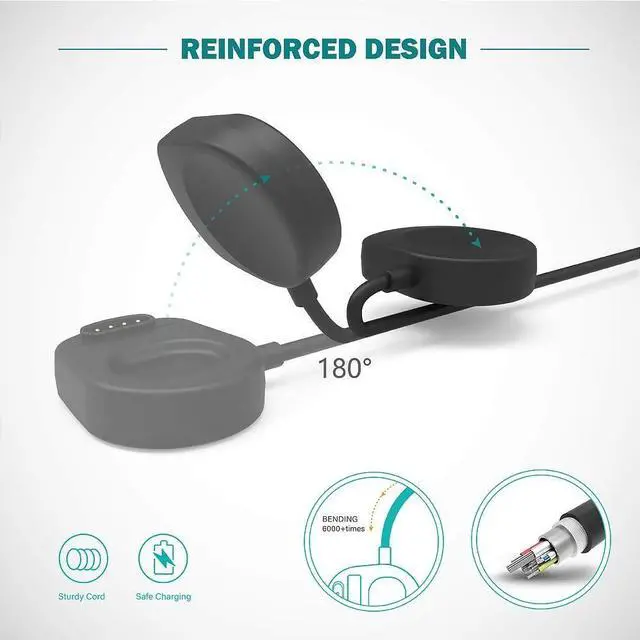 Alt view image 2 of 7 - WERLEO Charger Compatible with Suunto 7 GPS Sports Smart Watch Replacement Magnetic USB Charger Charging Cable Cord Wire Clip Dock Data Sync Accessories for Suunto 7 GPS