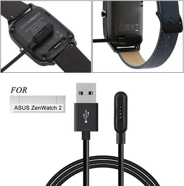Alt view image 4 of 7 - WERLEO Charger Compatible for Asus Zenwatch 2, 3.3ft Portable USB Charging Cable Cord Replacement Charging Cradle Station Compatible Asus Zenwatch 2 Smartwatch & WI501Q/ WI502Q