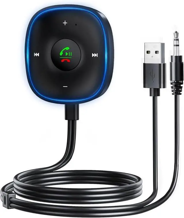 Main image of WERLEO Bluetooth 5.3 Aux Car Adapter, SONRU Bluetooth Receiver for Car [Dual Connection & Mic Noise Cancellation], Aux Adapter with Plug-and-Play for Music/Hands-Free Calls/Stereo Audio