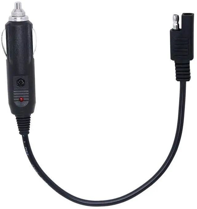 Alt view image 3 of 6 - WERLEO inLoon Cigarette Lighter SAE Battery Charger Cable, 12V 5A Cigarette Lighter Plug to SAE Quick Release Adapter Extension Charging Cable with Fuse and LED Light (35cm)