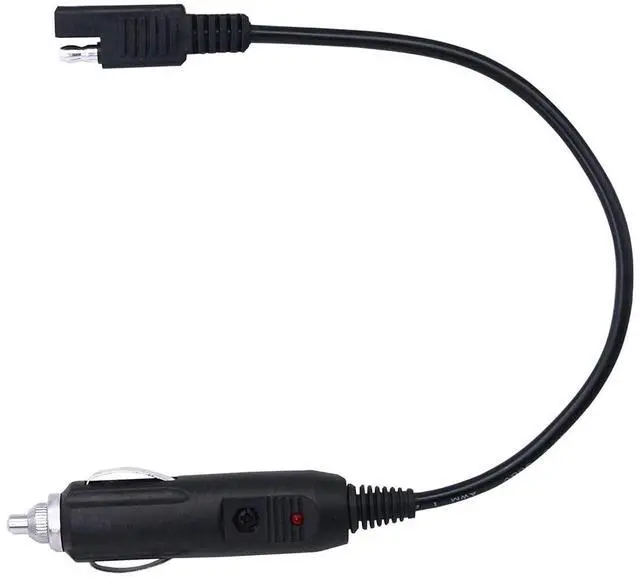 Main image of WERLEO inLoon Cigarette Lighter SAE Battery Charger Cable, 12V 5A Cigarette Lighter Plug to SAE Quick Release Adapter Extension Charging Cable with Fuse and LED Light (35cm)