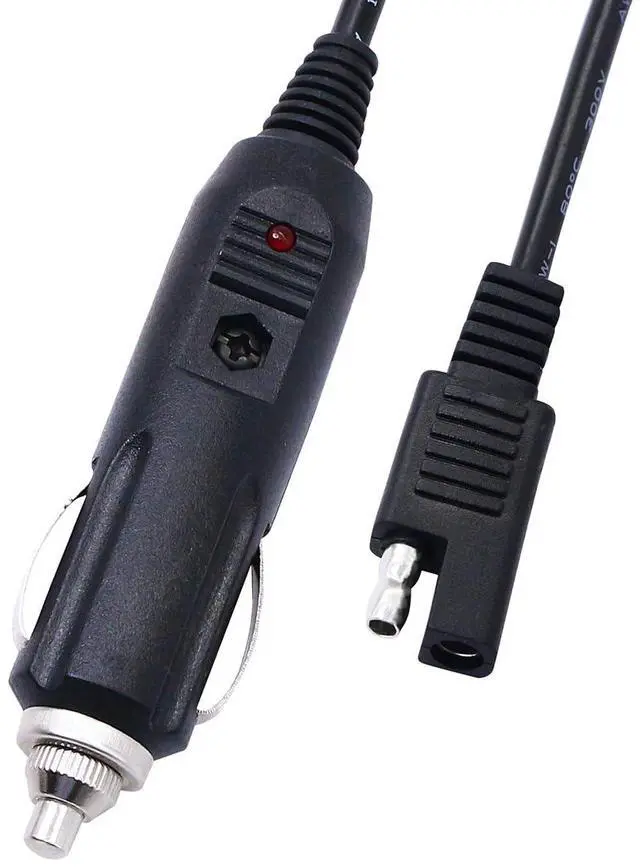 Alt view image 4 of 6 - WERLEO inLoon Cigarette Lighter SAE Battery Charger Cable, 12V 5A Cigarette Lighter Plug to SAE Quick Release Adapter Extension Charging Cable with Fuse and LED Light (35cm)