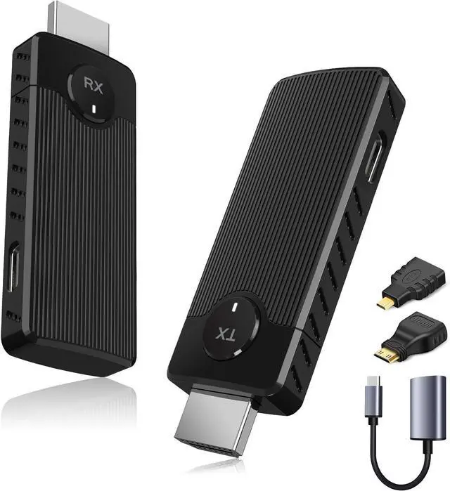 Main image of Wireless HDMI for Streaming,Transmitter and Receiver Kit, Built-in Antenna Low-Latency Transmission of 1080P HD Video Streams, 2.4/5.8GHz Dual-Band, Auto Pairing for PC/Laptop/TV/Monitor/Projector
