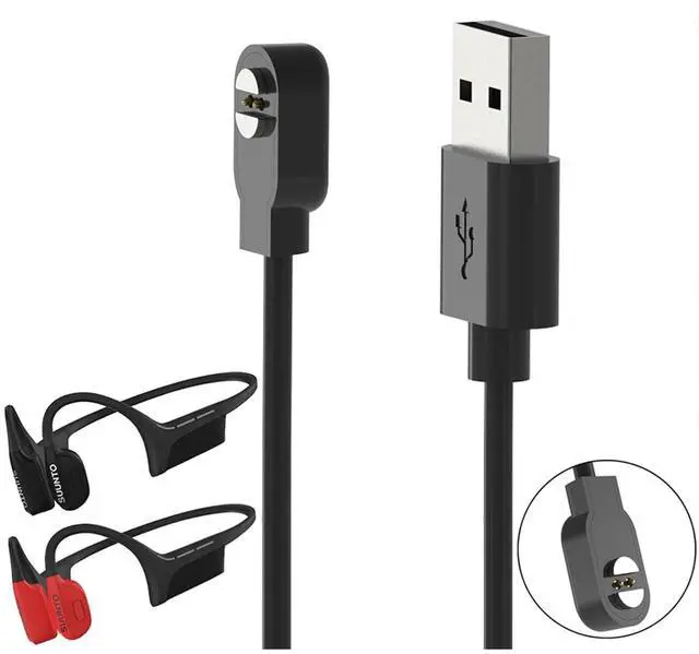 Alt view image 3 of 7 - WERLEO Replacement Charging Dock Cable Compatible with Suunto Sonic/Wing, USB Magnetized Cable Charger Stand Smart Watch Accessories(1M/3.3FT, Black)